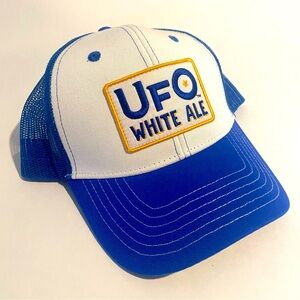 UFO White Ale Mesh Snap Back Hat Blue and White One Size by Boston Windsor